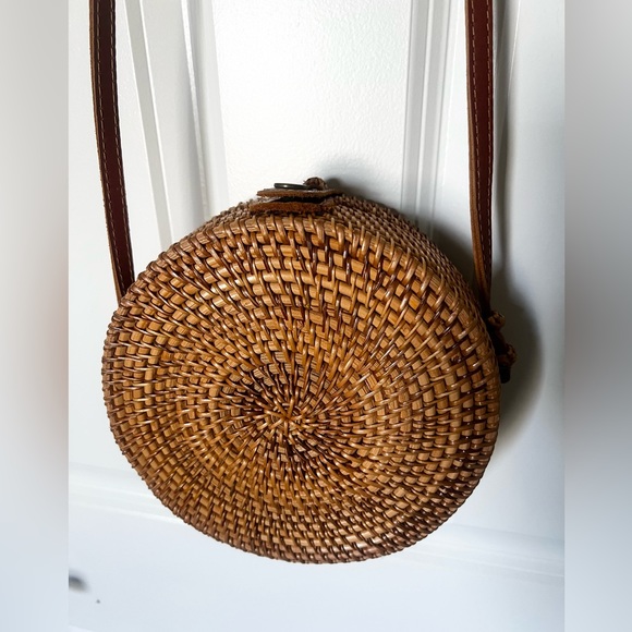 Boho Rattan Woven Crossbody Bag - Picture 1 of 3